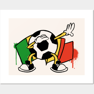 Dabbing Soccer Ball Cartoon Senegal Flag Football Posters and Art